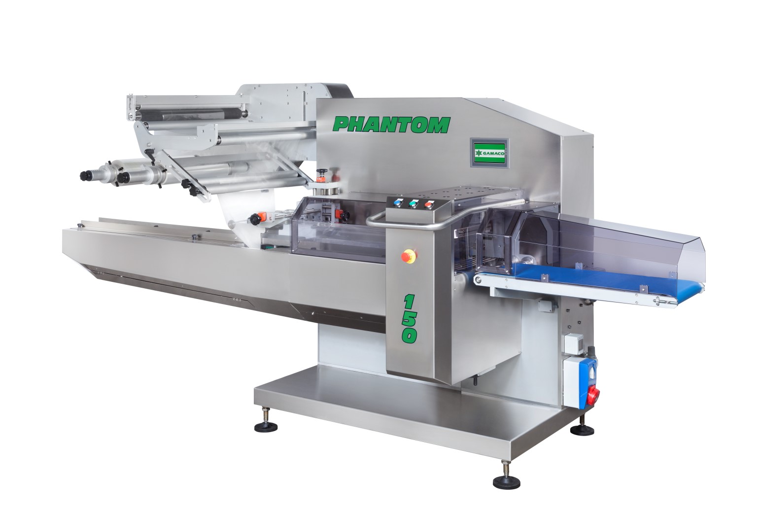 PHANTOM 150 – pozioma maszyna flow-pack do pakowania produktów w tackach